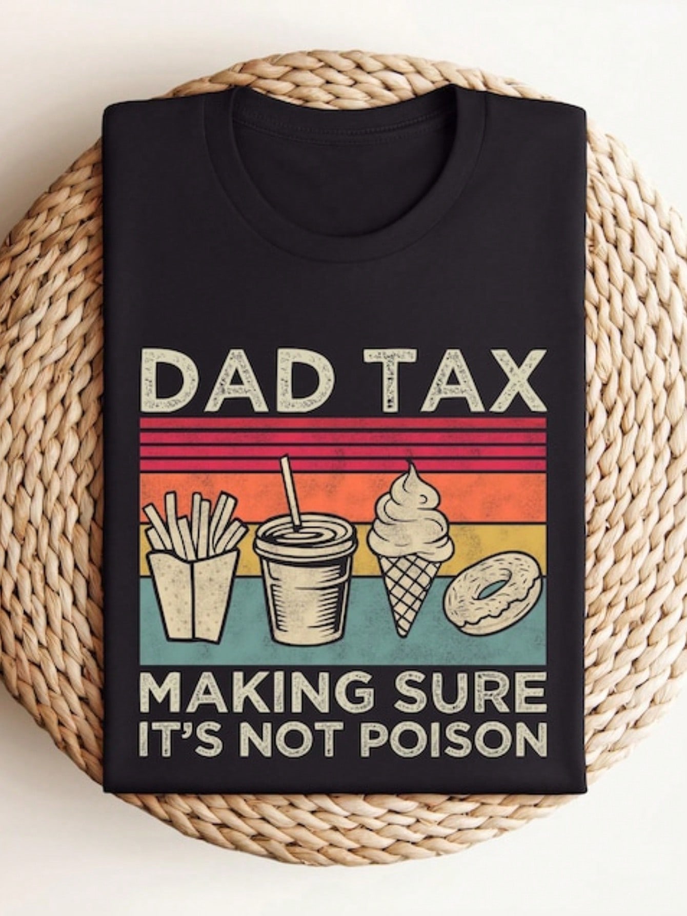 Tee Graphic Print - Vintage-Style Dad Tax Graphic Tee -