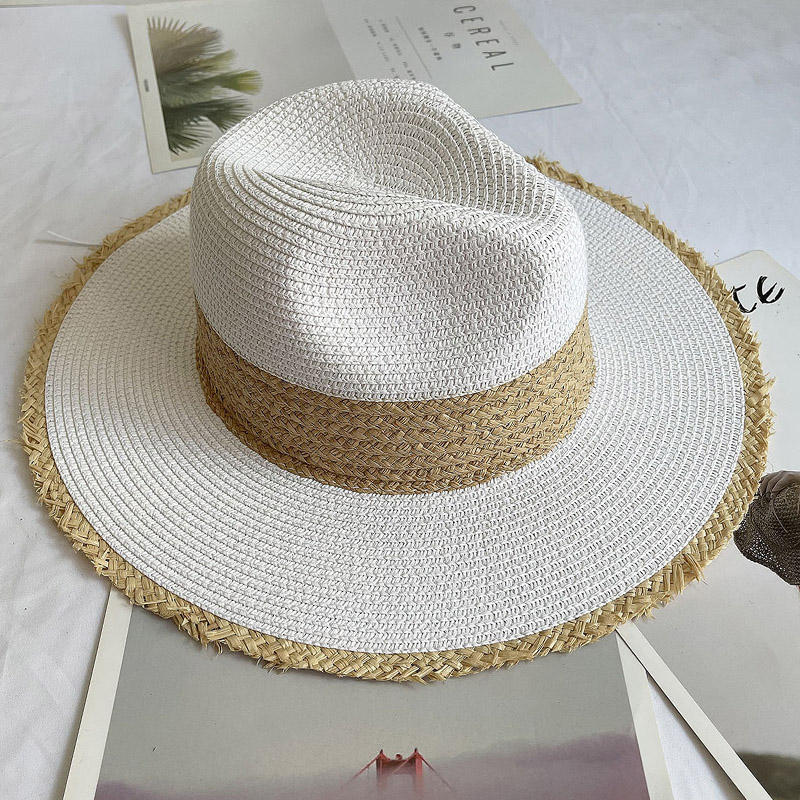 Fringed Brim Panama Hat Wide B - Bucket Hat Straw 리뷰 및 가격