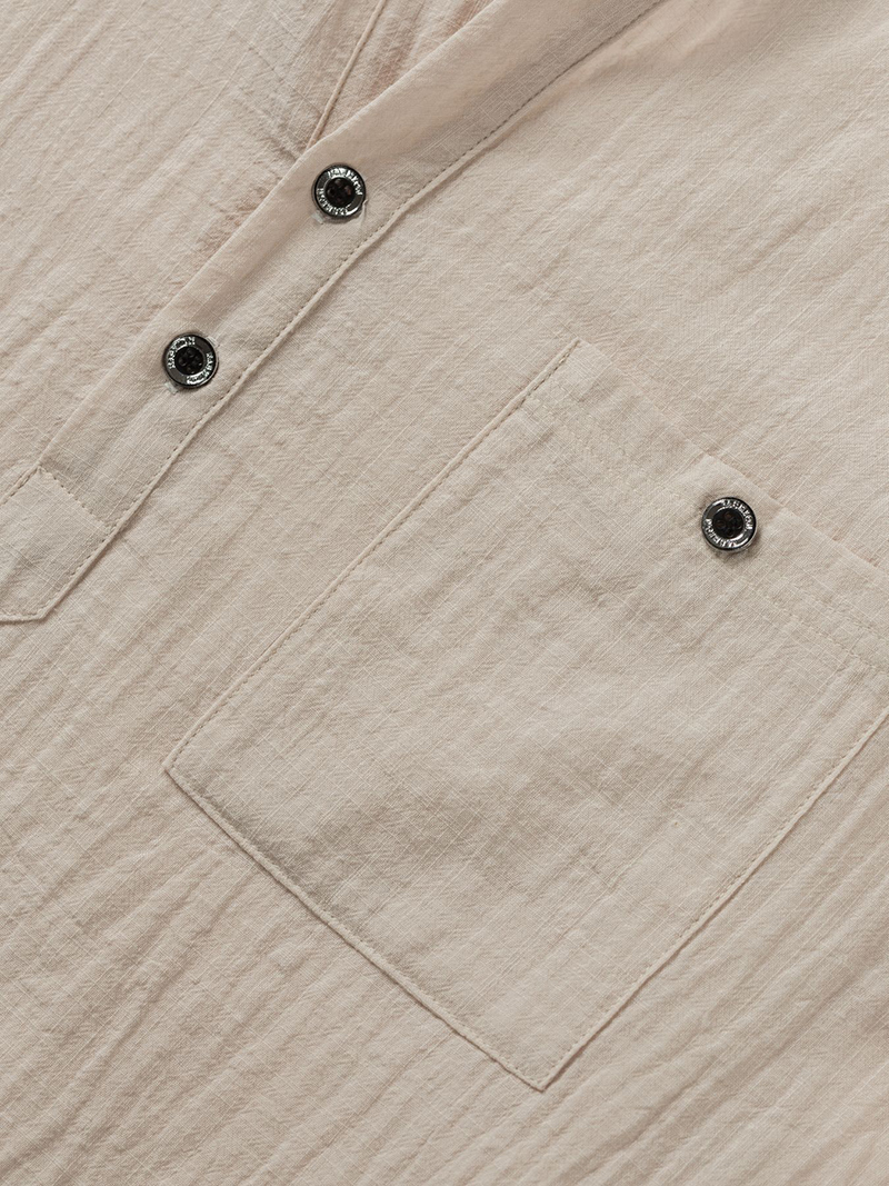 Men's Cotton Linen Henley Shir - Linen Shirt Breathable 리뷰 및 가격