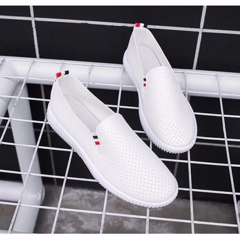 Women Sneakers White Flats Cut - Espadrille Slip On 리뷰 및 가격
