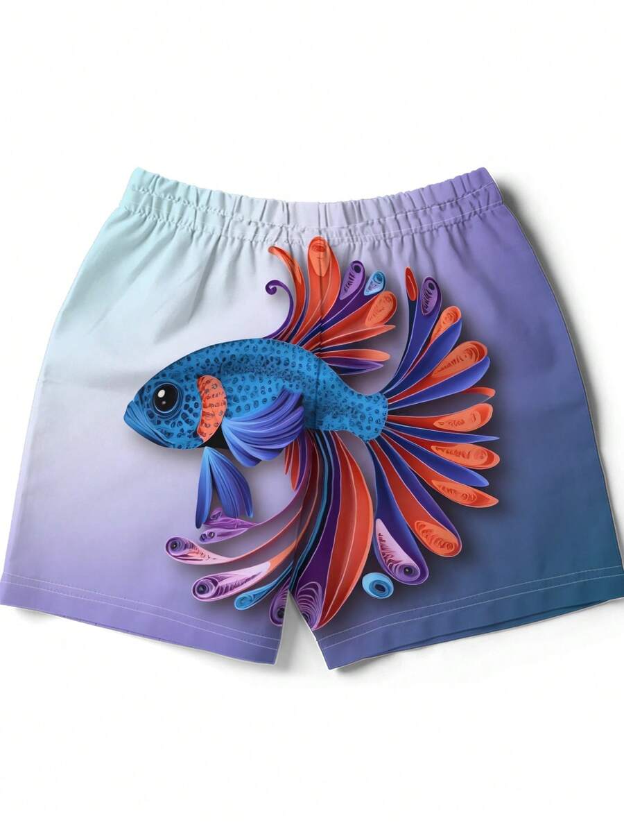 Gradient Purple Blue Swim Trun - Swim Trunk Quick Dry 리뷰 및 가격