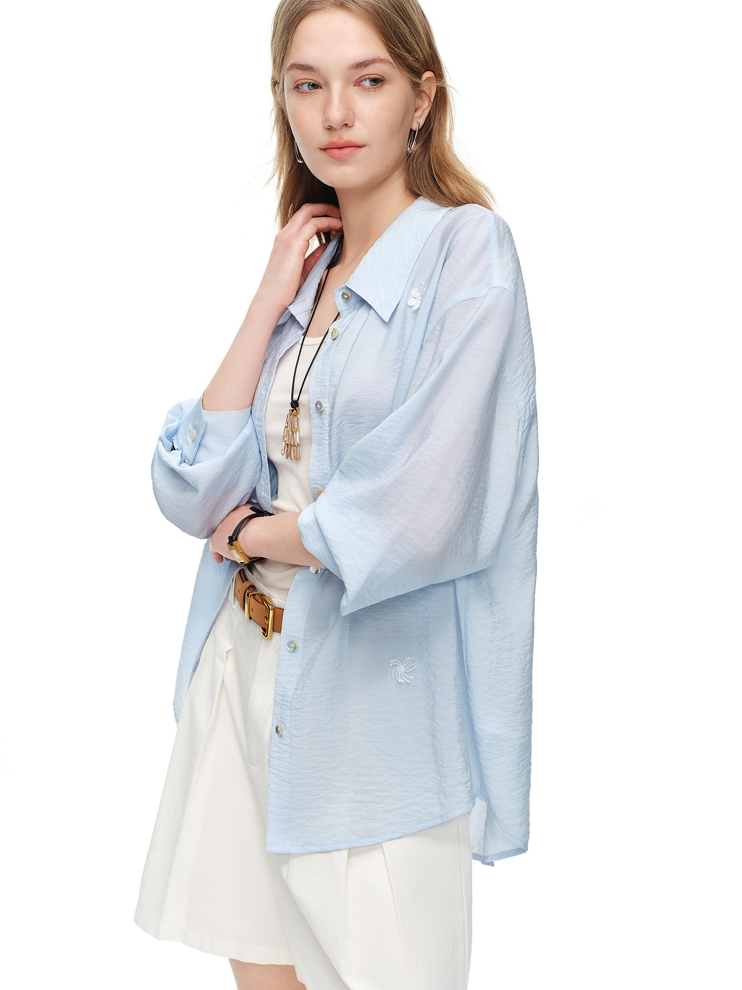 DUSHU 2026 Summer Women's Ligh - Resort Shirt Floral 리뷰 및 가격