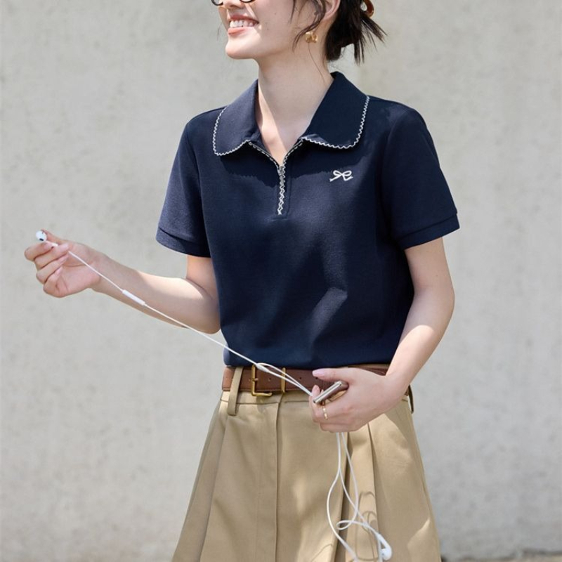 Women's Slim Fit Figure Flatte - Polo Shirt Pique 리뷰 및 가격