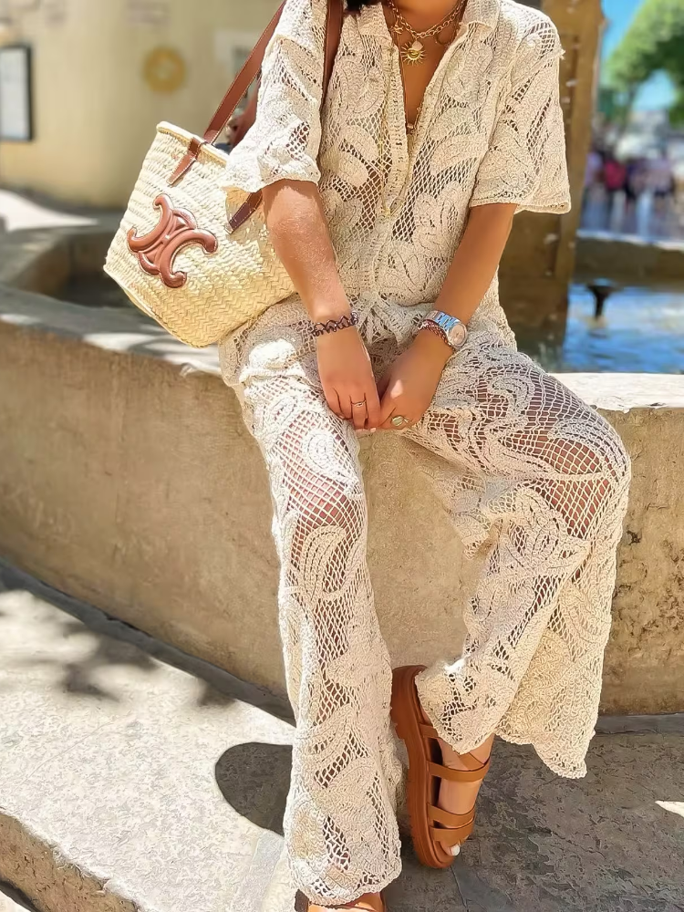 Women's Stylish 2 Piece Set Cr - Resort Shirt Floral 리뷰 및 가격