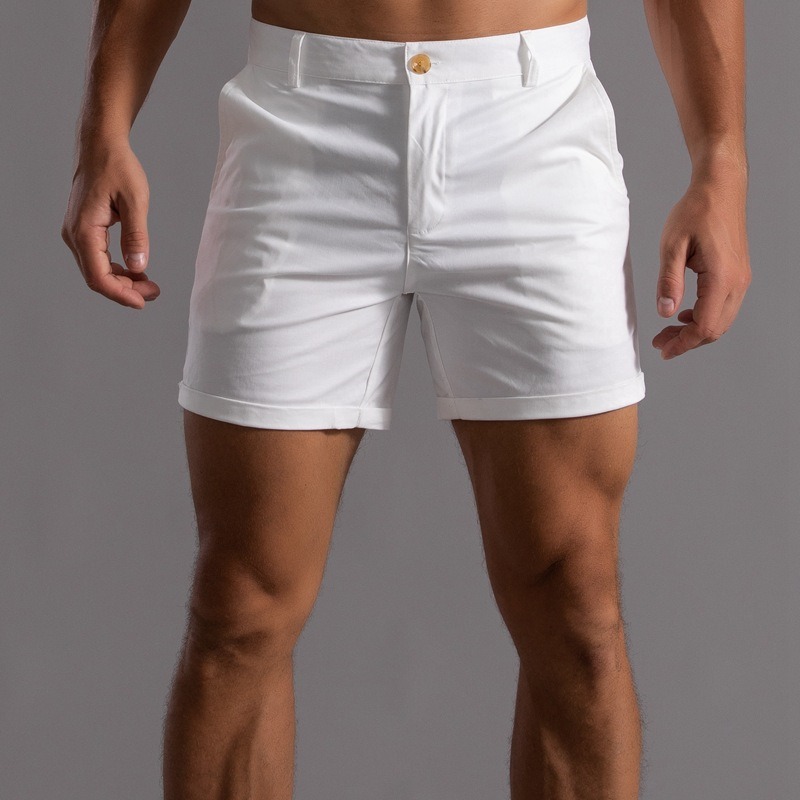 Men Slim Fit Chino Shorts Roll - Shorts Chino Slim 리뷰 및 가격