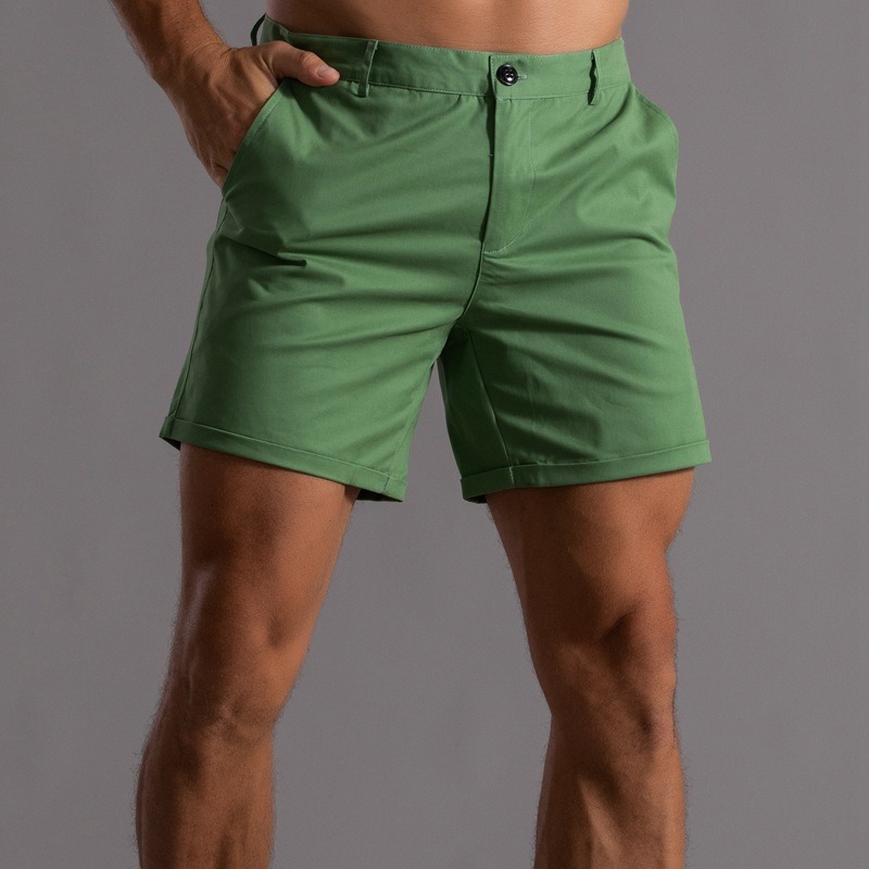 Men Slim Fit Chino Shorts Roll - Shorts Chino Slim 리뷰 및 가격
