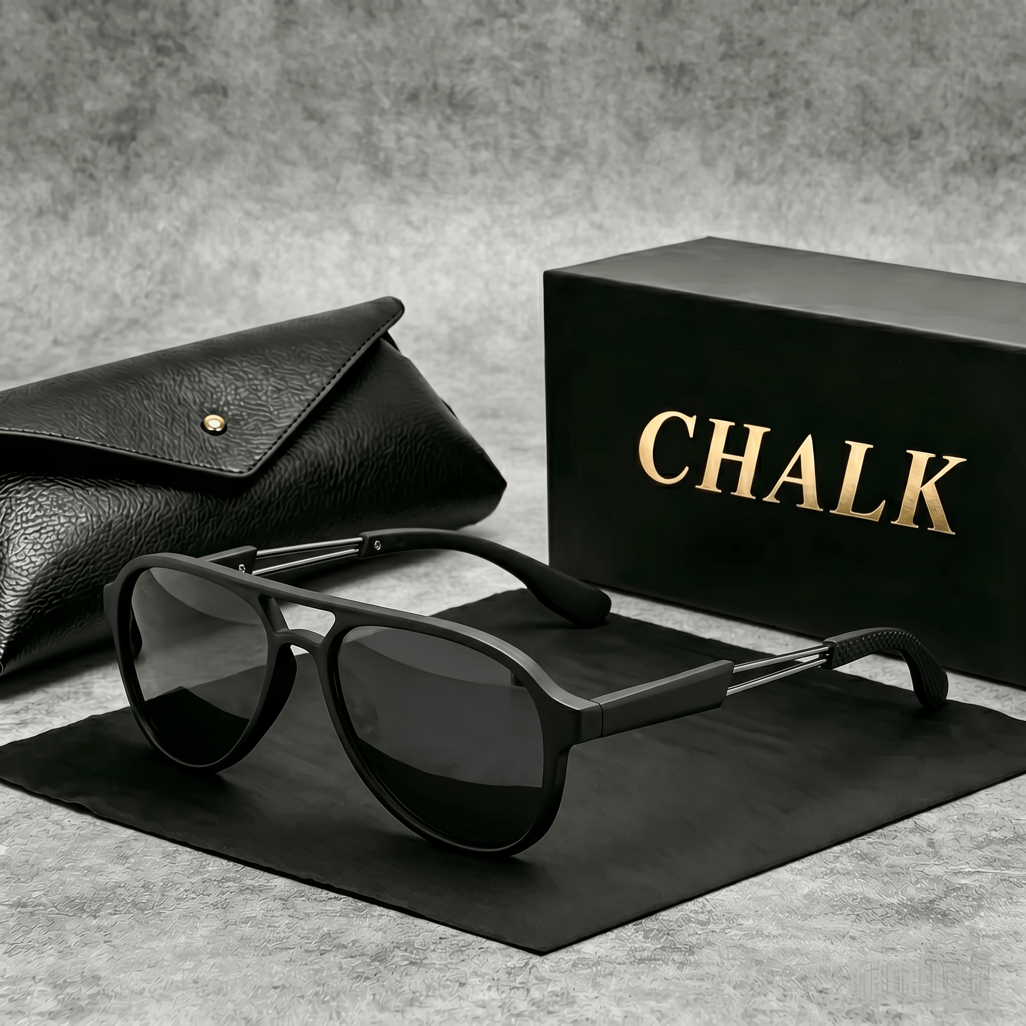 CHALK Men's Vintage Dual-Bridg - Sunglasses Aviator Polarized 리뷰 및 가격