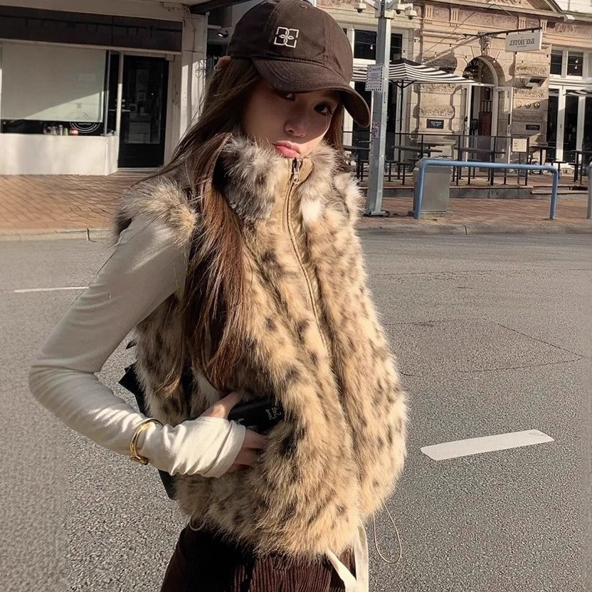 Women Faux Fur Vest Coats Shor - Short Linen Drawstring 리뷰 및 가격