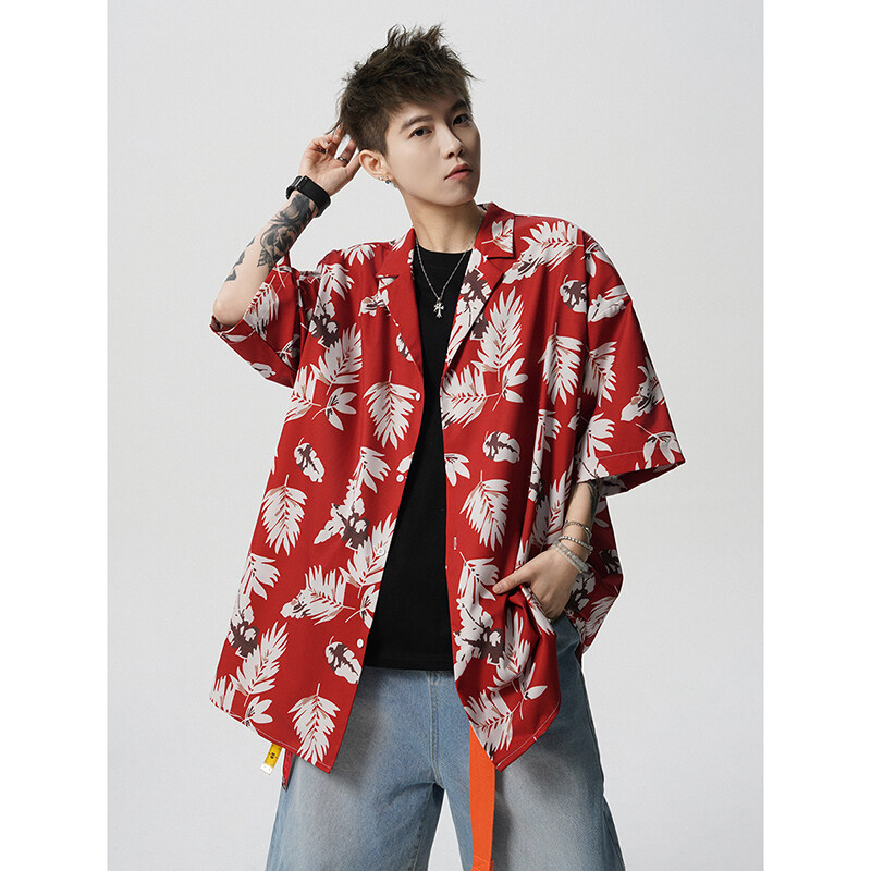 Summer Vintage Floral Print Lo - Resort Shirt Floral 리뷰 및 가격