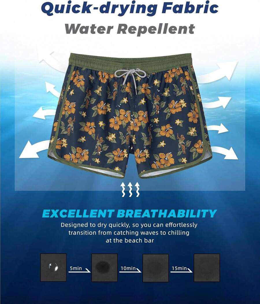 Mens Quick Dry Retro Swim Trun - Swim Trunk Quick Dry 리뷰 및 가격