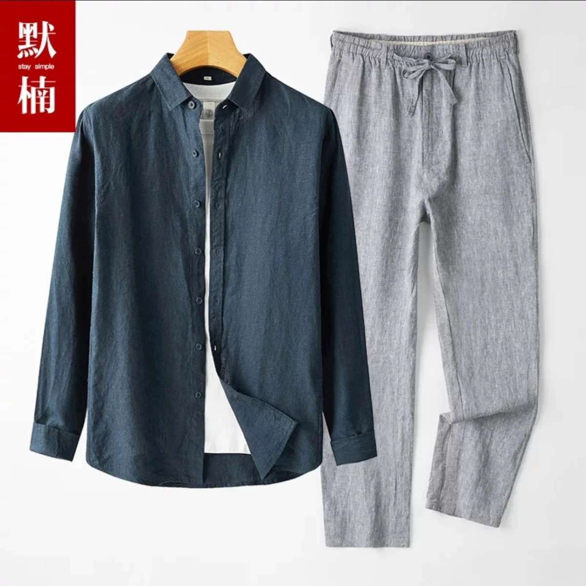 Spring New Men's Cotton Linen  - Linen Shirt Breathable 리뷰 및 가격