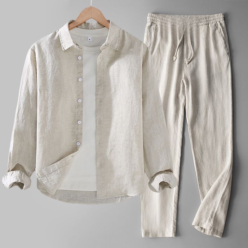 Spring New Men's Cotton Linen  - Linen Shirt Breathable 리뷰 및 가격