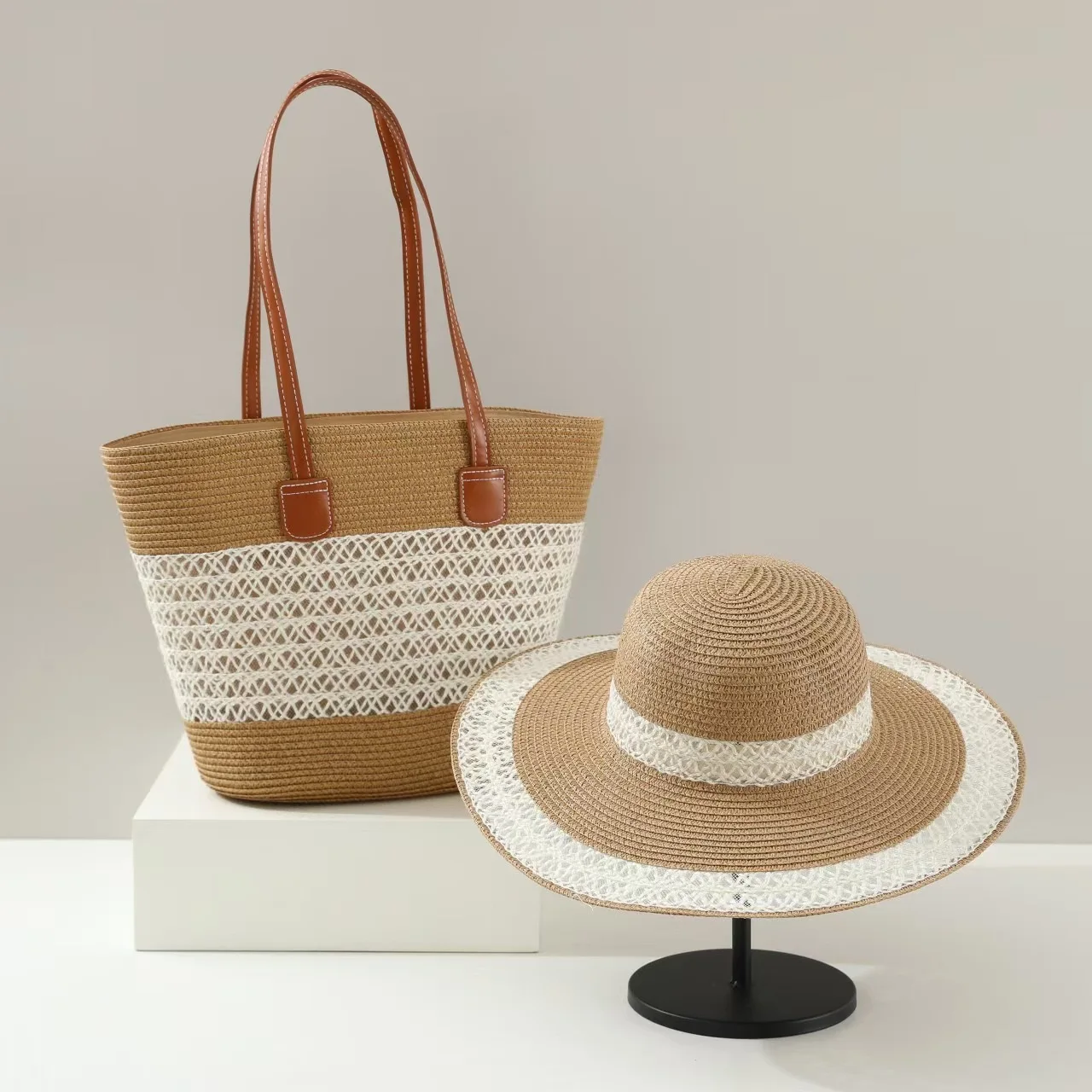Large Capacity Straw Woven Bag - Bucket Hat Straw 리뷰 및 가격