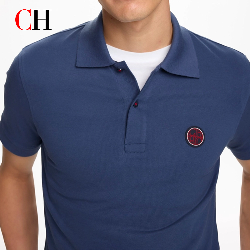CH Red Accent Circular Rubber  - Polo Shirt Pique 리뷰 및 가격