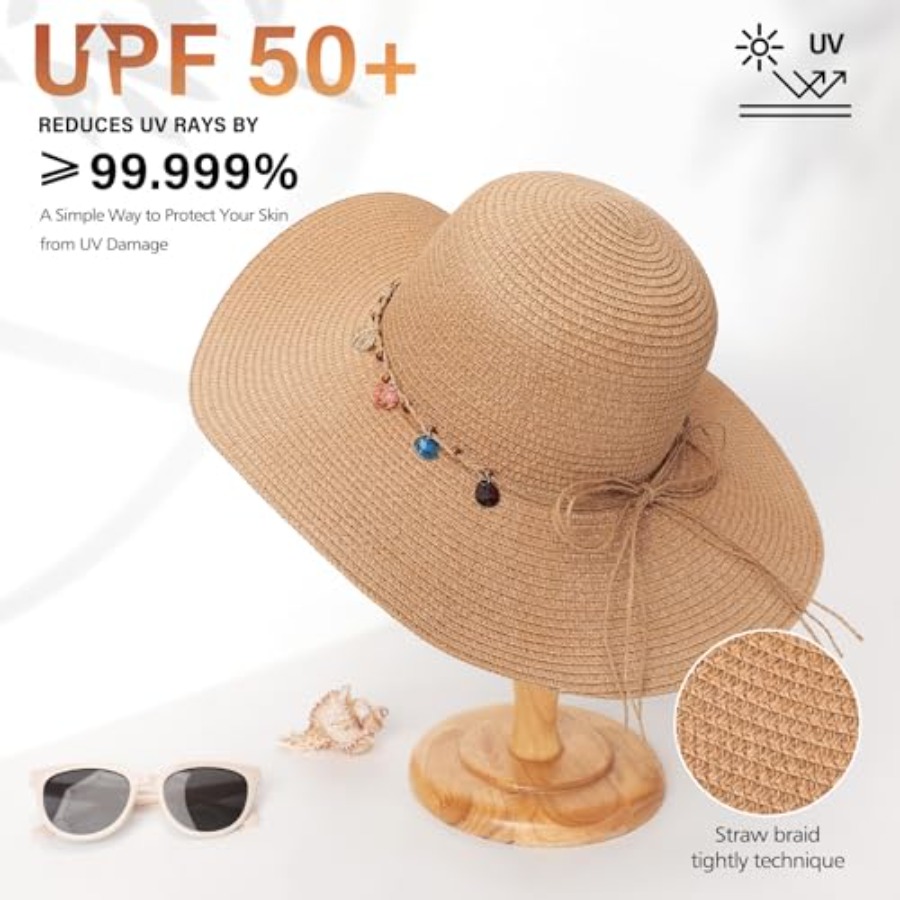 Trifabricy Beach Sun Straw Hat - Packable Hat Nylon 리뷰 및 가격