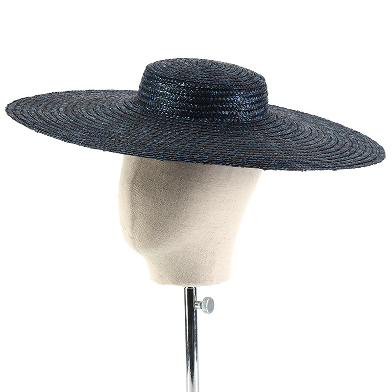 15cm Wide Brim Straw Hat Flat  - Bucket Hat Straw 리뷰 및 가격
