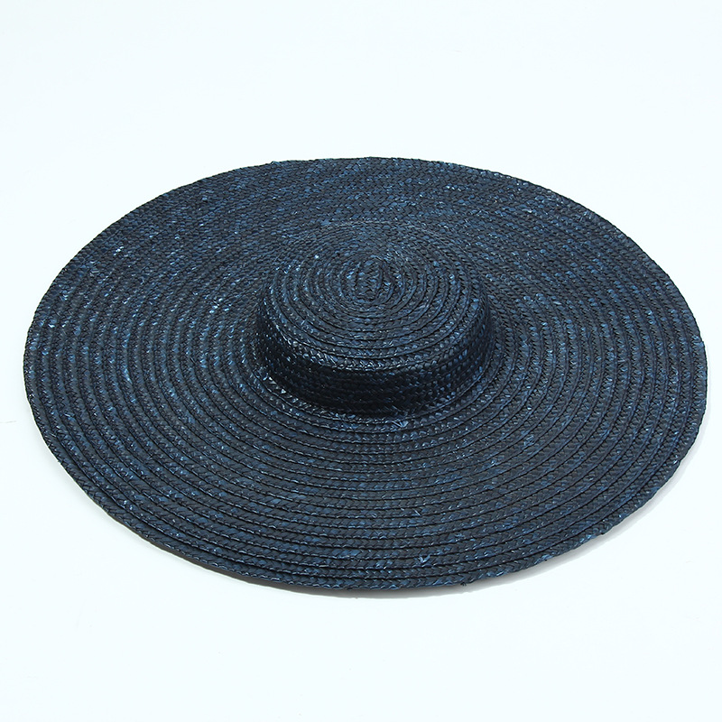 15cm Wide Brim Straw Hat Flat  - Bucket Hat Straw 리뷰 및 가격