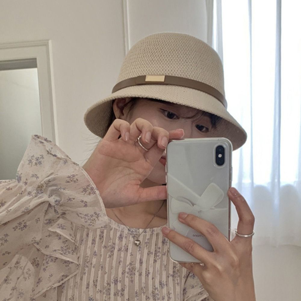 Korean PU Leather Belt Women S - Bucket Hat Straw 리뷰 및 가격