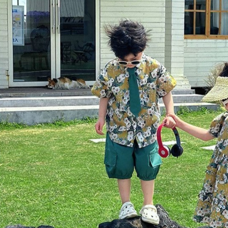 Vintage Floral Short Sleeve Sh - Resort Shirt Floral 리뷰 및 가격