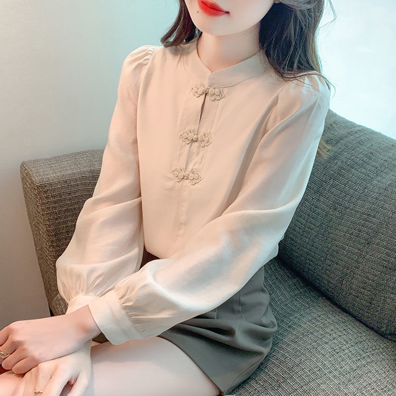 New Chinese Style Stand Up Col - Shirt Camp Collar 리뷰 및 가격