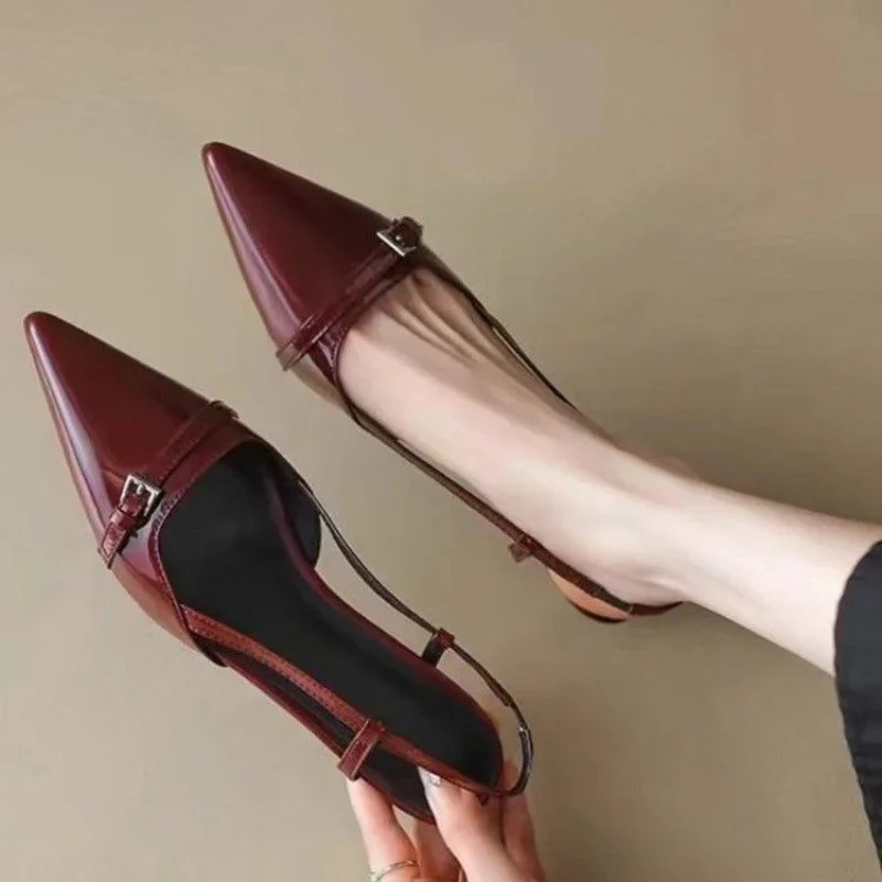 Women Sandals Fashion Pointed  - Casual Sandal Leather 리뷰 및 가격