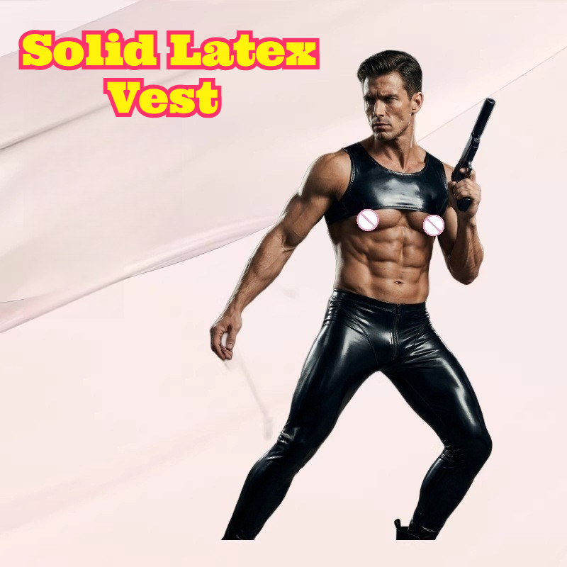 Solid Latex Vest Tight Short T - Tank Top Muscle 리뷰 및 가격