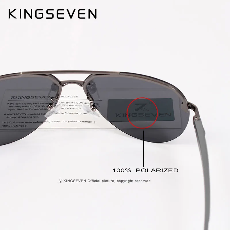 KINGSEVEN  Rimless Pilot Sungl - Sunglasses Aviator Polarized 리뷰 및 가격