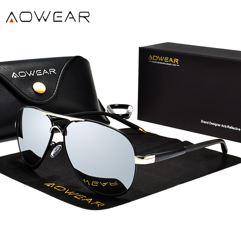 AOWEAR Men's Aviation Sunglass - Sunglasses Aviator Polarized 리뷰 및 가격