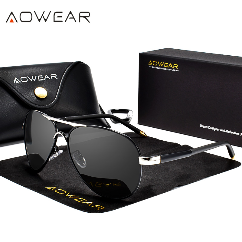 AOWEAR Men's Aviation Sunglass - Sunglasses Aviator Polarized 리뷰 및 가격