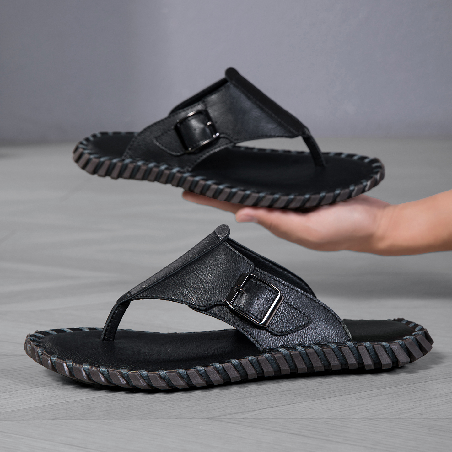 2026 Summer New Men's Plus Siz - Flip Flop Leather Men 리뷰 및 가격
