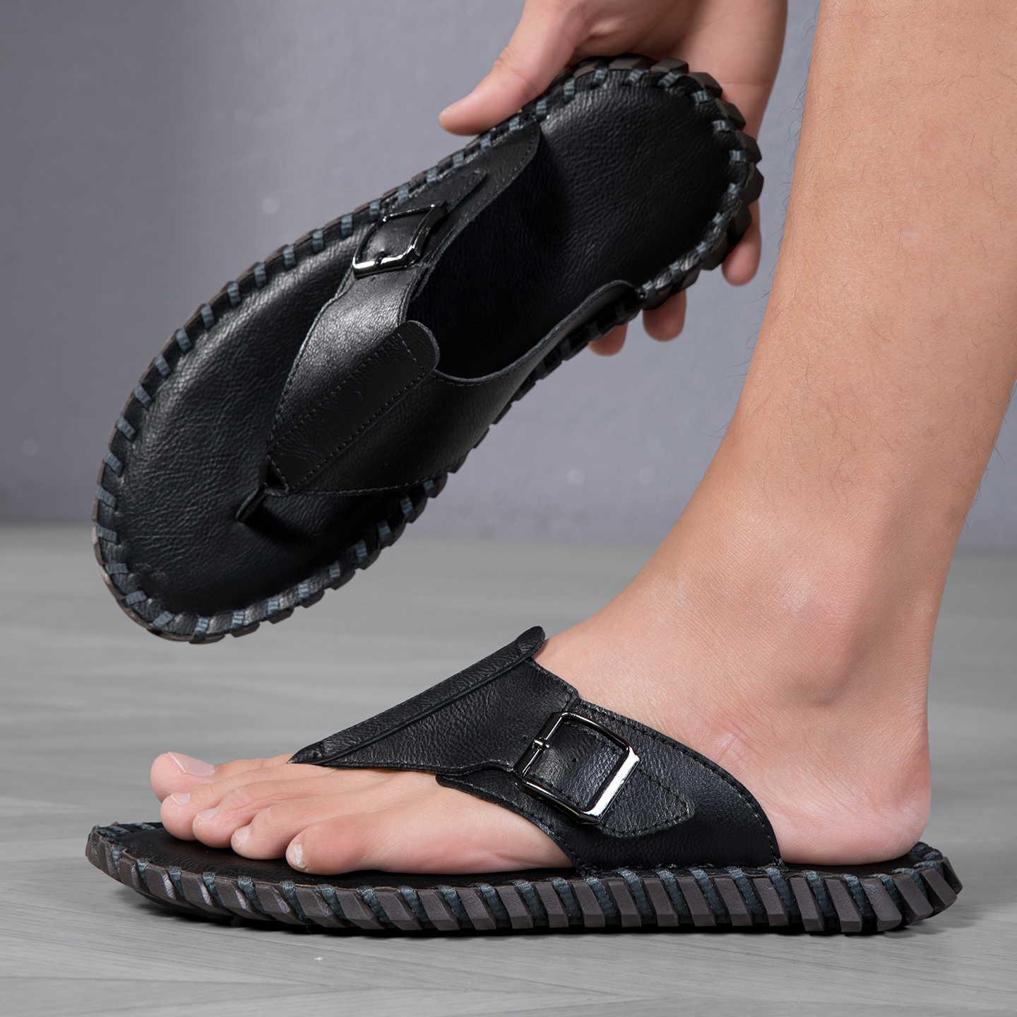 2026 Summer New Men's Plus Siz - Flip Flop Leather Men 리뷰 및 가격