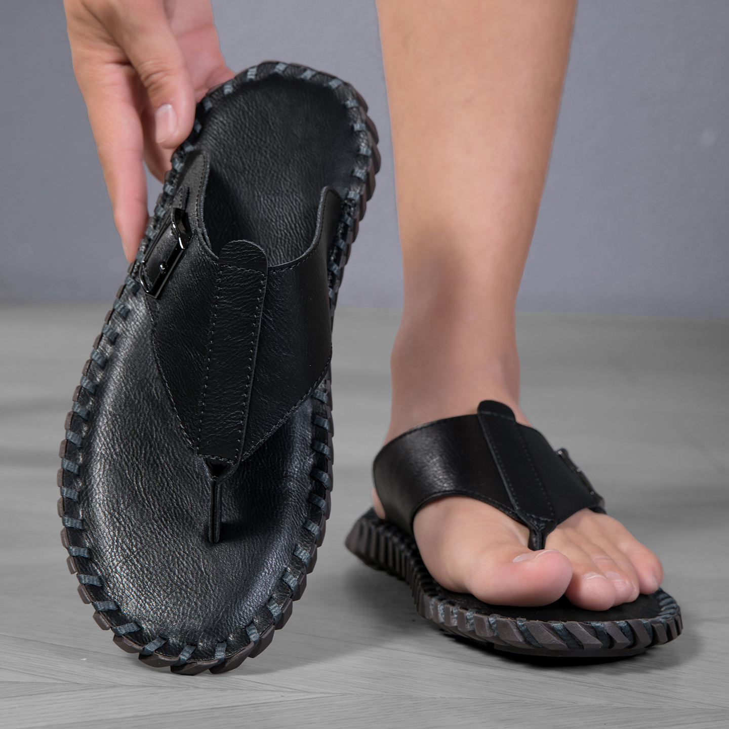 2026 Summer New Men's Plus Siz - Flip Flop Leather Men 리뷰 및 가격