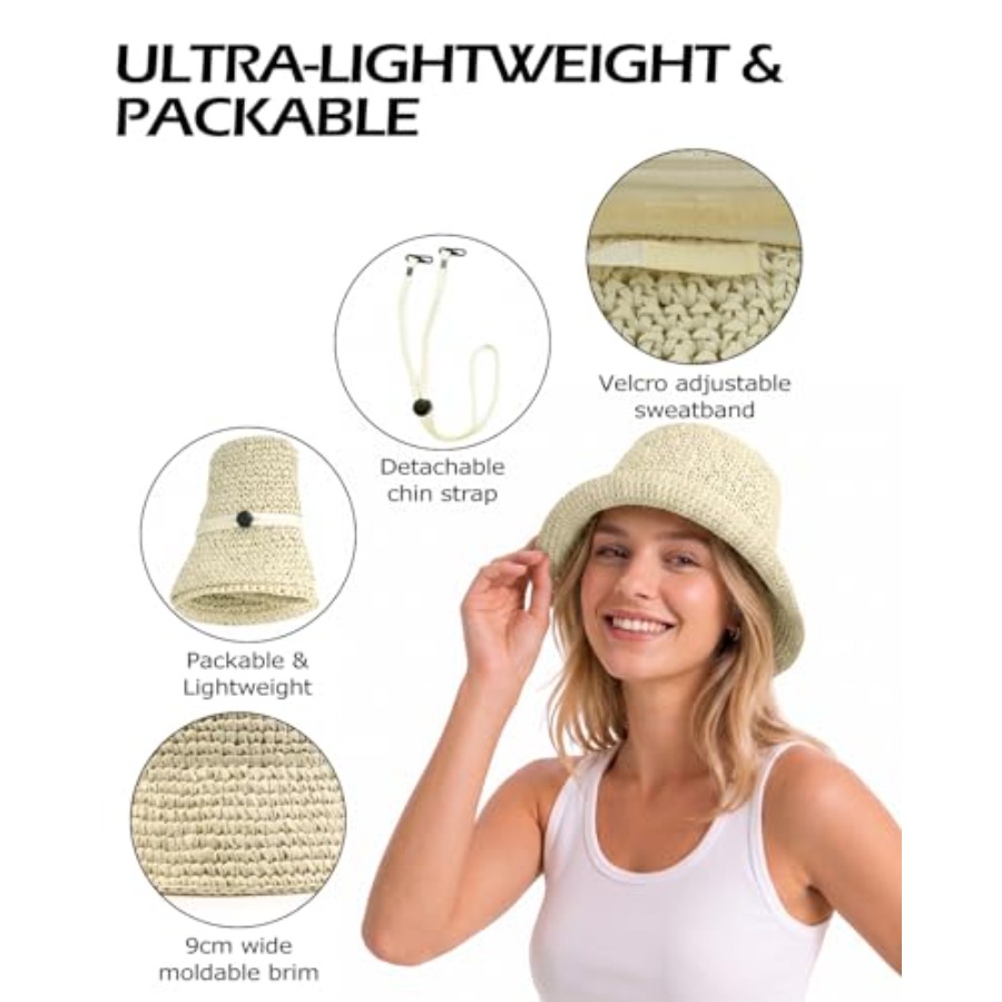 Zylioo XL Straw Bucket Hats, L - Packable Hat Nylon 리뷰 및 가격