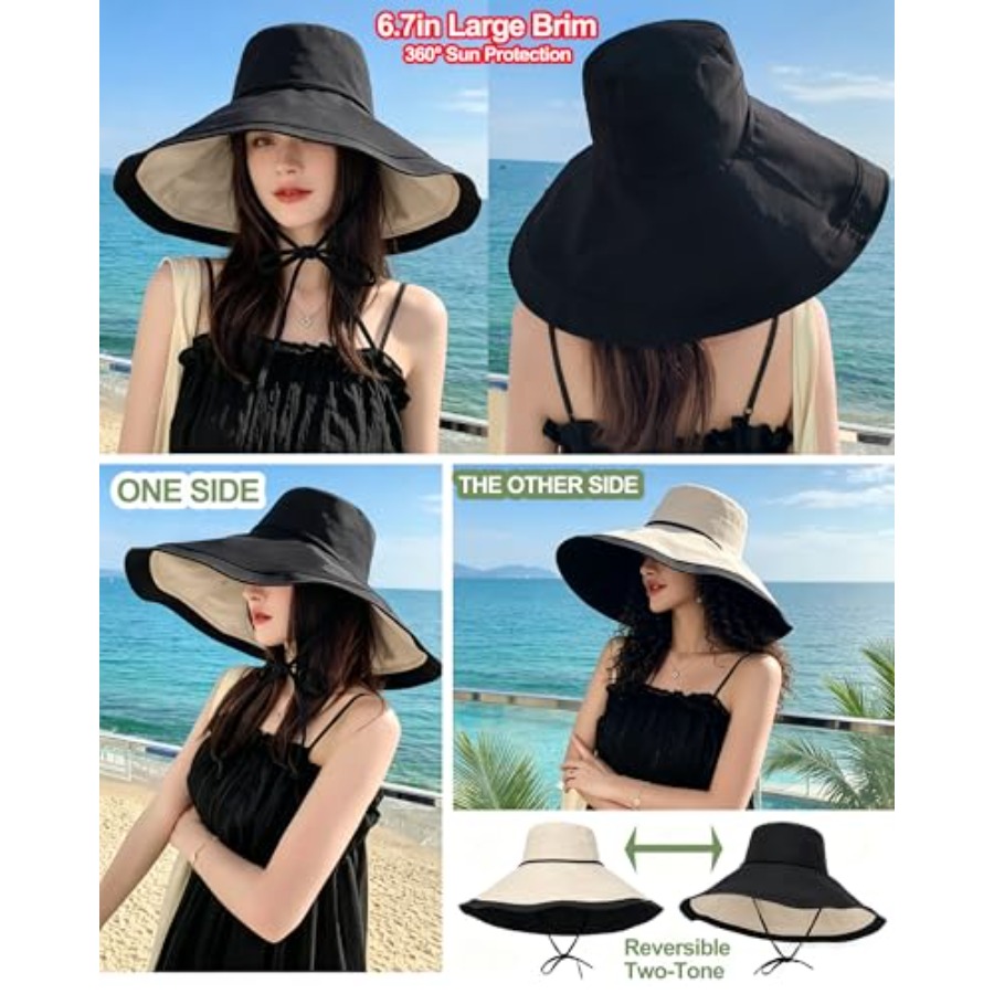 Extra Wide-Brim Sun Hats Women - Packable Hat Nylon 리뷰 및 가격