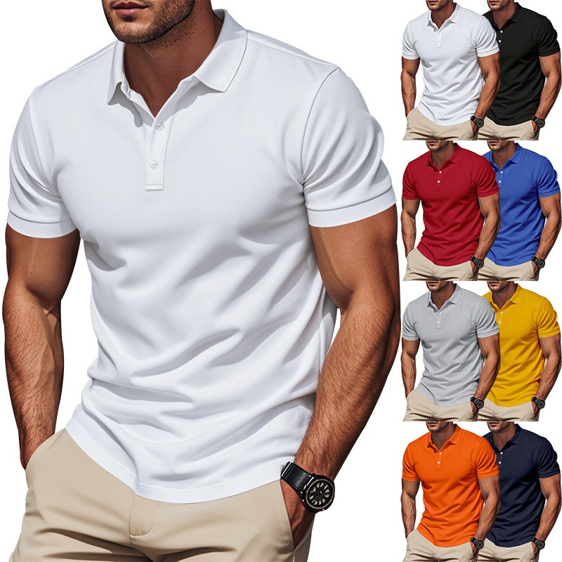 Casual Slim Fit Shirt Short Sl - Polo Shirt Pique 리뷰 및 가격