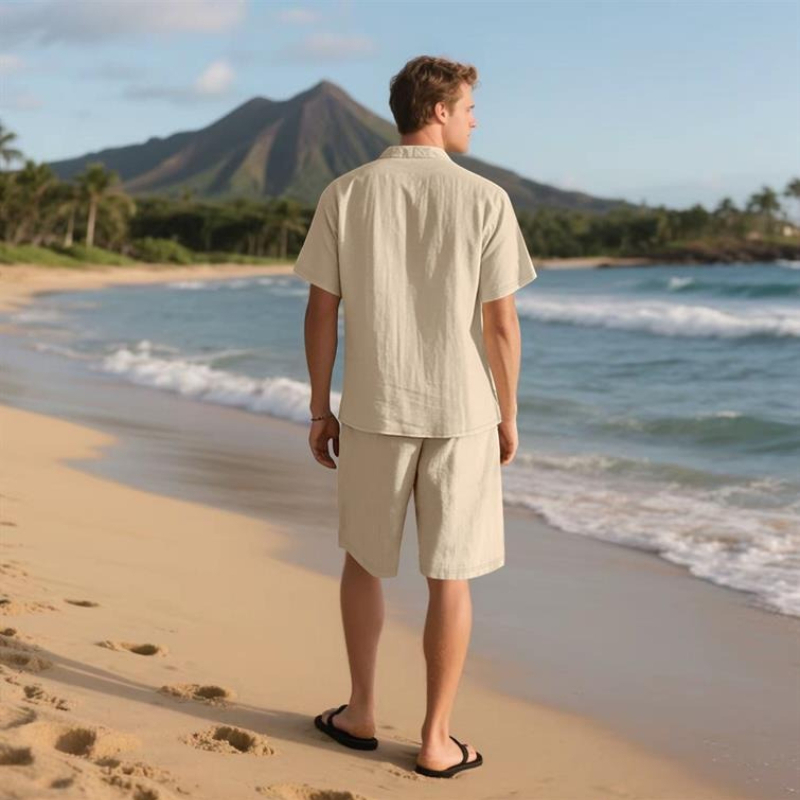 High-End Men's Summer Shorts S - Linen Shirt Breathable 리뷰 및 가격
