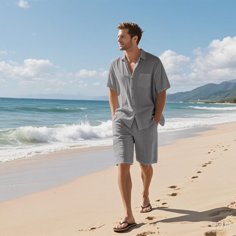 High-End Men's Summer Shorts S - Linen Shirt Breathable 리뷰 및 가격