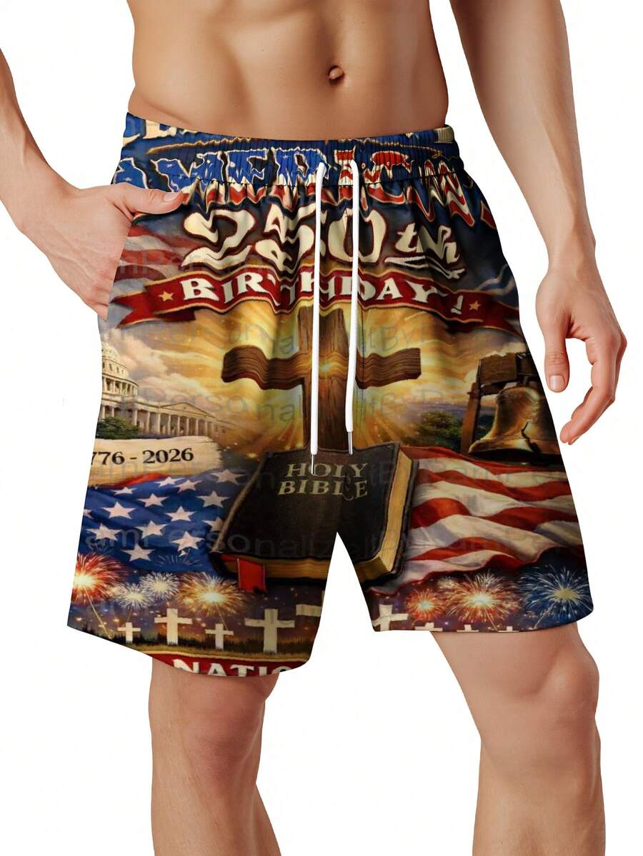 Mens Patriotic Swim Trunks 250 - Swim Trunk Quick Dry 리뷰 및 가격
