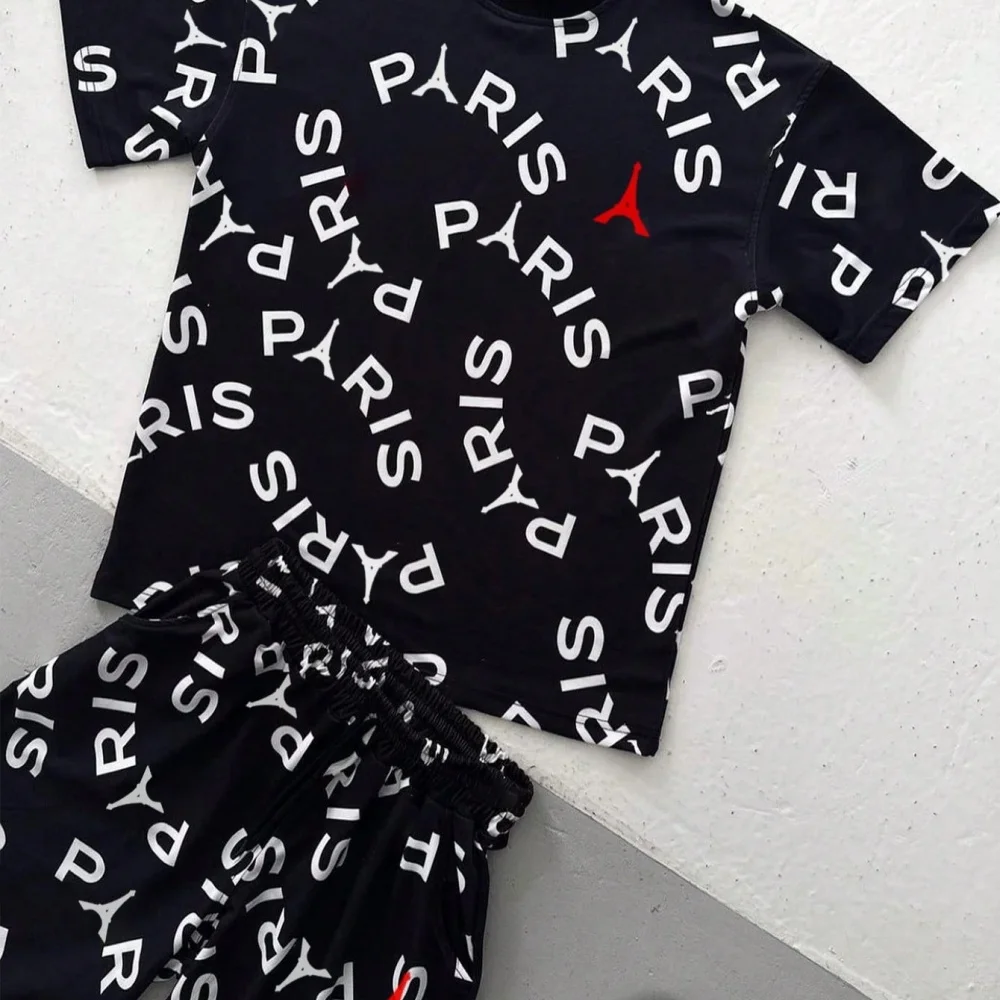Men Letter Print Round Neck Sh - Tee Graphic Print 리뷰 및 가격