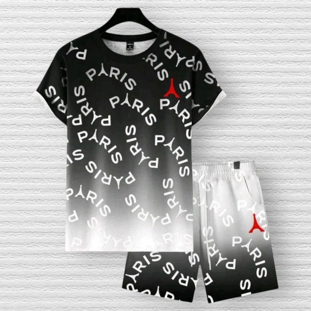 Men Letter Print Round Neck Sh - Tee Graphic Print 리뷰 및 가격