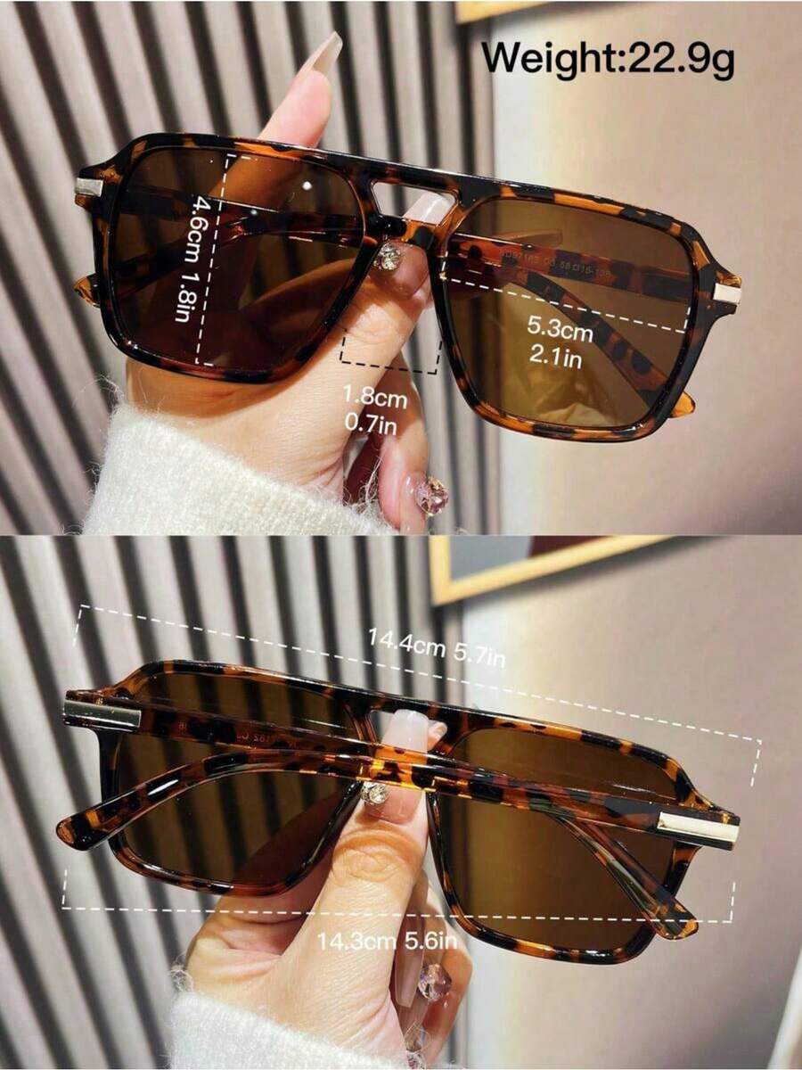 Fashion Double Bridge Aviator  - Sunglasses Aviator Polarized 리뷰 및 가격