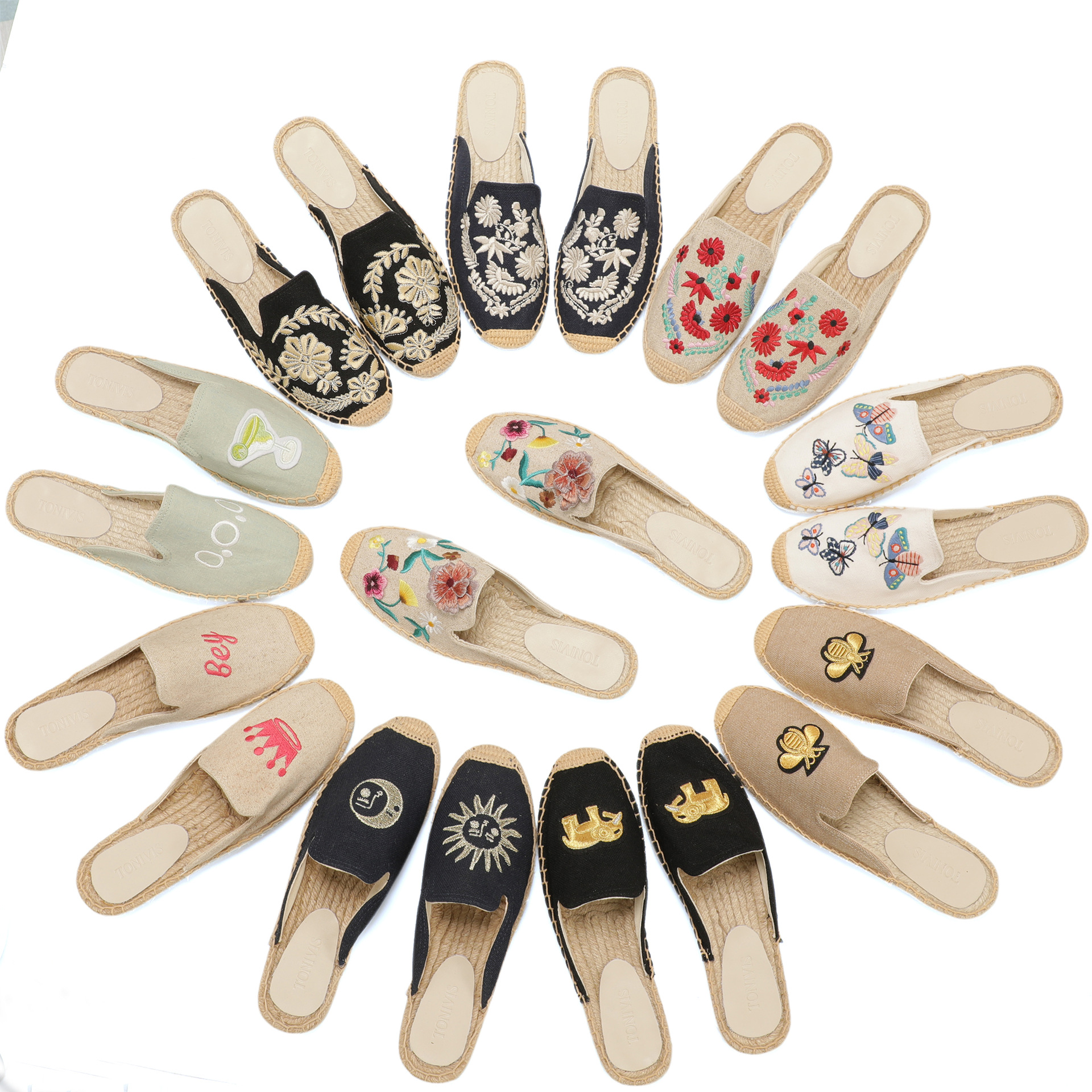 Women Floral Embroidered Espad - Espadrille Slip On 리뷰 및 가격