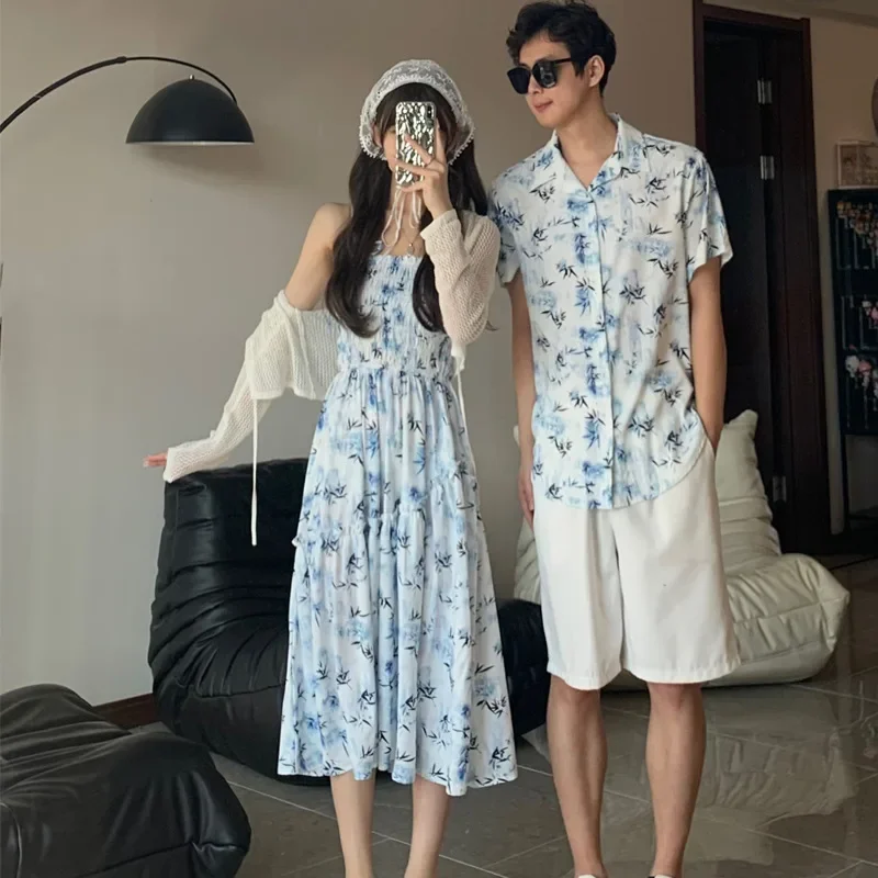 Resort Couple Look Parents and - Resort Shirt Floral 리뷰 및 가격