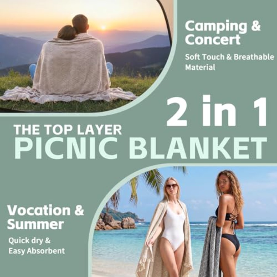 2 in 1 Extra Large Boho Beach  - Beach Towel Large 리뷰 및 가격