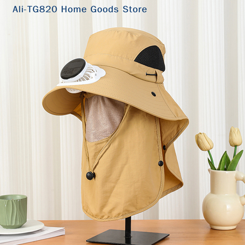 [TG820]Men Fan Hat With Solar  - Bucket Hat Straw 리뷰 및 가격