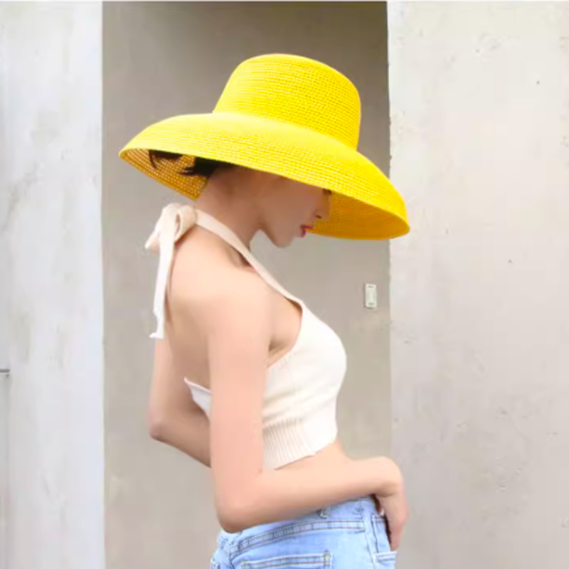 Summer Hepburn Style Vintage D - Bucket Hat Straw 리뷰 및 가격