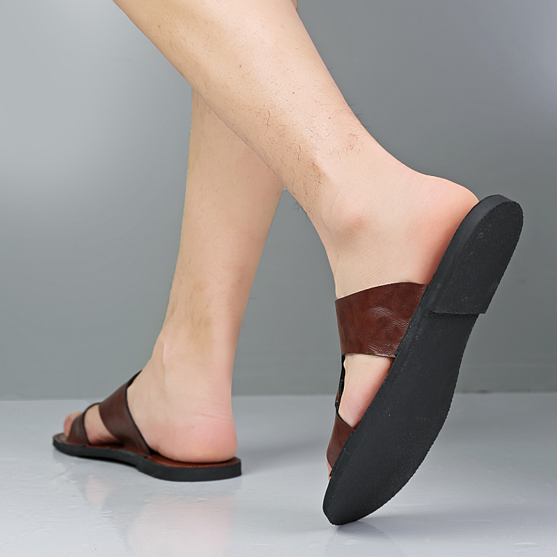 Handmade Leather Slippers Men  - Flip Flop Leather Men 리뷰 및 가격