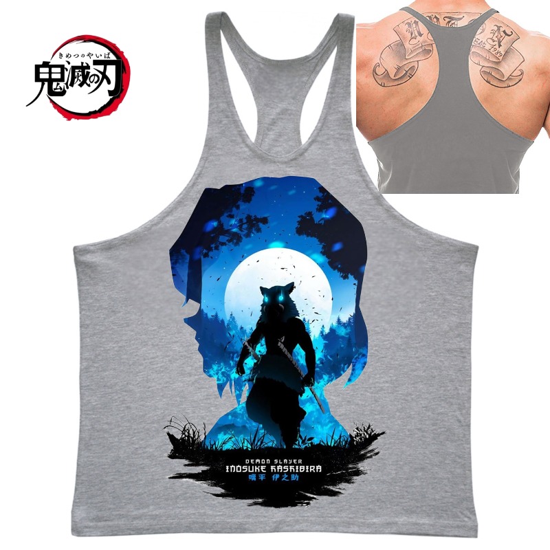 (Demon Slayer) GYM Mens Tank T - Tank Top Muscle 리뷰 및 가격
