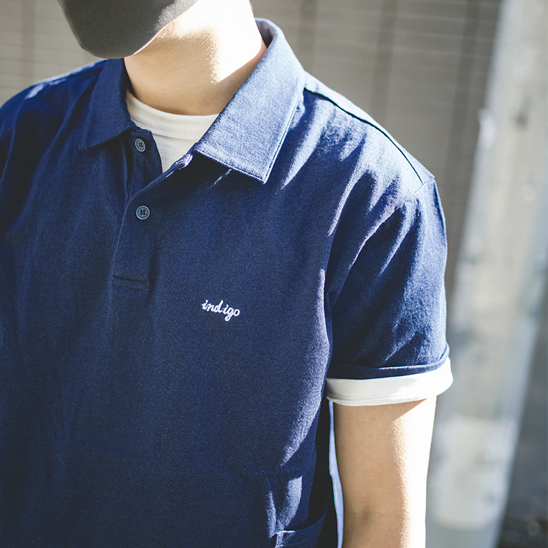 Maden Japanese Vintage Indigo  - Polo Shirt Pique 리뷰 및 가격