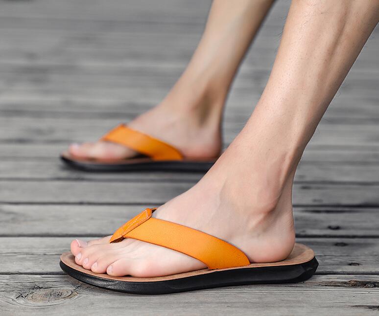 New Men's Shoes Leather Flip-f - Flip Flop Leather Men 리뷰 및 가격